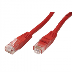 Медна пач корда UTP Patch кабел, Cat.6 (Class E), червен цвят, 10.0 м