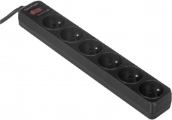 Контакт CyberPower Essential, 6х Schuco, 1.8 м. кабел, Черен
