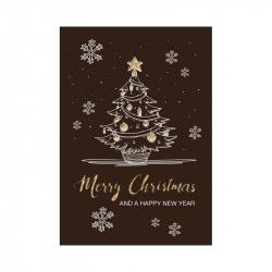 Канцеларски продукт Gespaensterwald Картичка Merry Christmas, луксозна хартия