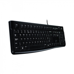 Logitech Клавиатура K120, USB, безшумна, черна