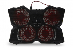 Поставка за лаптоп Стойка за лаптоп SureFire Bora, охлаждаща, червена