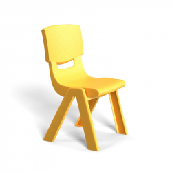 Детски стол RFG Chico, пластмасов, с облегалка, 41 х 35 х 62 cm, оранжев