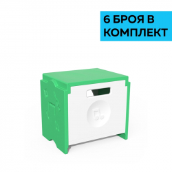 RFG Табуретка Funny, за съхранение, 300 х 400 х 370 mm, зелена, 6 броя в компл.
