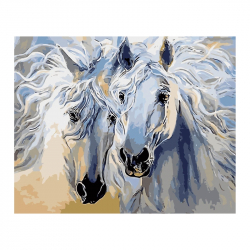  Foska Комплект рисуване по номера Коне, 40 x 50 cm