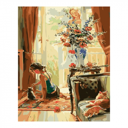  Foska Комплект рисуване по номера Дом, 40 x 50 cm