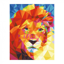 Foska Комплект рисуване по номера Лъв, 40 x 50 cm на най-ниска цени