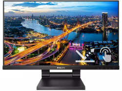 Монитор Philips 222B1TC-00, 21.5", FHD 1920 x 1080, LED, 250 nits, матов, HDMI, DP, USB,черен