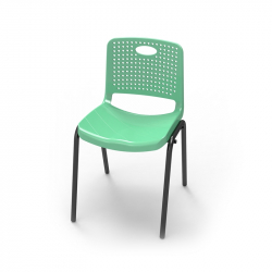 Ученически стол RFG Stilo, от VIII до XII клас, 430 х 425 х 460 mm, полипропилен, зелен