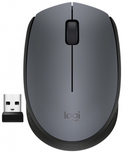 Безжична оптична мишка Logitech M170 910-004642, сива