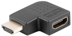 Кабел/адаптер Lanberg Adater HDMI(M)--HDMI(F) Adater Angled Left Black