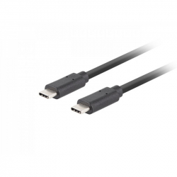 Кабел/адаптер Lanberg Cable USB-C M-M 3.1 GEN 2 CABLE 1.8M 10GB-S PD100W Black