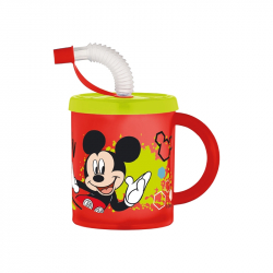 Продукт Disney Чаша със сламка и дръжка Mickey Mouse, 210 ml