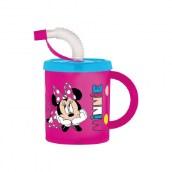 Продукт Disney Чаша със сламка и дръжка Minnie Mouse, 210 ml