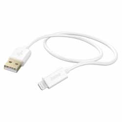 Кабел/адаптер Кабел за  зареждане HAMA, USB-А - Lighntning, Apple iPhone, 1.5м, Бял