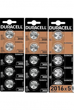 Батерия Бутонна батерия, DURACELL CR2016, 3V, 5 бр. в блистер, Литиева, -цена за 1 батерия-
