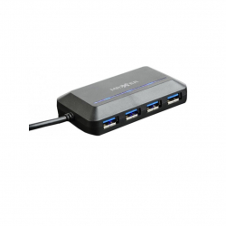 USB Хъб Gembird ACT-HUB3C-4P, USB Type-C, 5 Gbit/s, черен