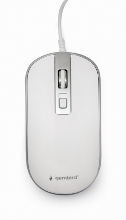 Мишка Gembird MUS-4B-06-WS, USB, optical, Бяла