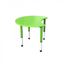 Бюро RFG Ученическа маса Moon, с регулируема височина, 900 х 900 х 550-750 mm, зелена