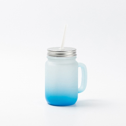 BESTSUB Буркан за сублимация Frosted, светлосин, 350ml