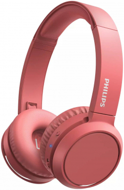 Слушалки Philips , Bluetooth TAH4205BK, червени