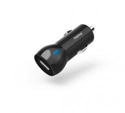 Мултимедиен продукт Зарядно за кола Hama, USB-A, 12 W, Черно