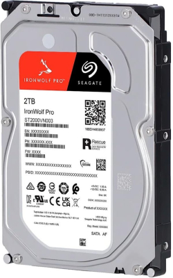 Хард диск / SSD Seagate IronWolf, 2TB HDD NAS, 5400 rpm, SATA 6Gb/s, 256MB кеш памет, 3.5"