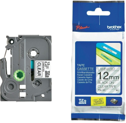 Касета за етикетен принтер Brother TZe-131 Tape Black on Clear Laminated 12mm Eco TZE131