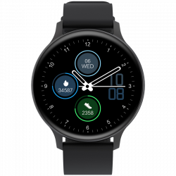 Смарт часовник CANYON CNS-SW68BB, 1.28"TFT 240x240, 190mAh, 64МB, Bluetooth, Черен