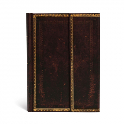 Канцеларски продукт Paperblanks Тефтер Black Moroocan, широки редове, твърда корица, 72 листа