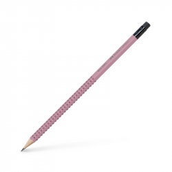 Канцеларски продукт Faber-Castell Молив Grip 2001, чернографитен, B, с гума, розов