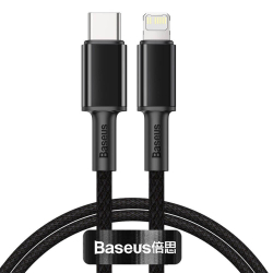 Кабел/адаптер Baseus CATLGD-01 USB Type C - Lightning fast charge 20W 1м черен
