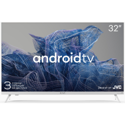 Телевизор Kivi 32', HD, Google Android TV, White, 1366x768, 60 Hz, Sound by JVC, 2x8W