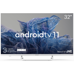 Телевизор Kivi 32', FHD, Android TV 11, White, 1920x1080, 60 Hz, Sound by JVC, 2x8W