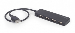 USB Хъб Gembird UHB-U2P4-06, USB Type-A, 480 Mbps, 30см, черен