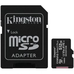 SD/флаш карта Kingston 512GB micSDXC Canvas Select Plus 100R A1 C10 Card + ADP