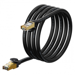 Медна пач корда Мрежов кабел Baseus WKJS010301 Speed CAT7 RJ45 10Gbps 2m черен