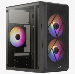 AeroCool кутия Case mATX - CS-107-A-BK-v2 - 3 fans included