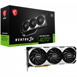 Видеокарта MSI Video Card Nvidia GeForce RTX 4070 Ti VENTUS 3X 12G OC 12GB GDDR6X, 192bit, Effective