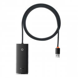 USB Хъб Baseus WKQX030101, 4х USB Type-C, 4в1, Черен
