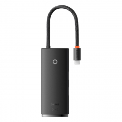 USB Хъб Baseus WKQX050001, Type-C, 6в1, 5 V, 5Gbps, черен