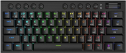 Клавиатура Безжична механична клавиатура Redragon - Noctis Pro Red, черна