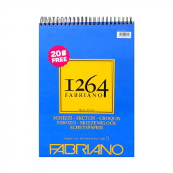 Канцеларски продукт Fabriano Скицник за скициране, А3, 90 g-m2, гладка текстура, 120+20 листа