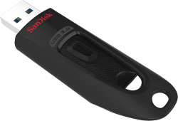 USB флаш памет SanDisk Ultra USB 3.0, 512GB, 100 Mb-s, Черен