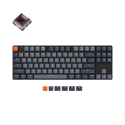 Клавиатура Keychron K1 SE TKL, USB, Бяла LED подсветка, геймърска, механична, Черна