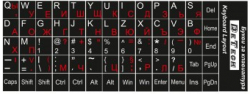 Други Букви за клавиатура DeTech DE-17030 за лаптопи, Кирилица и латиница, Черен