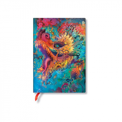 Канцеларски продукт Paperblanks Тефтер Humming Dragon, Midi, твърда корица, 72 листа