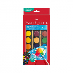 Канцеларски продукт Faber-Castell Акварелни бои, 21 цвята