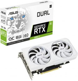 Видеокарта ASUS DUAL GeForce RTX 3060TI White OC Edition 8GB GDDR6X 1xHDMI 3xDP