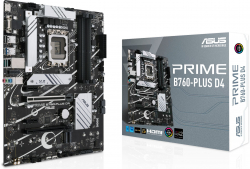 Дънна платка ASUS PRIME B760-PLUS D4, LGA1700, 4xDDR4, 320MHz, ATX