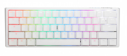 Клавиатура Ducky One 3, геймърска, механична, Cherry MX Red, RGB, бяла